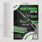 Bouw- en Engineering Birthday Party Kaart (Voorkant / Achterkant)