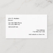 Bouw en graafwerkzaamheden visitekaartje (Achterkant)