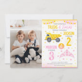 Bouw en Prinses Broer/Zus gezamenlijke verjaardag Kaart (Voorkant)