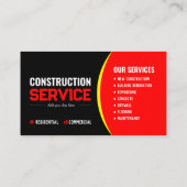 Bouw- en verbouwingsbedrijf visitekaartje (Achterkant)