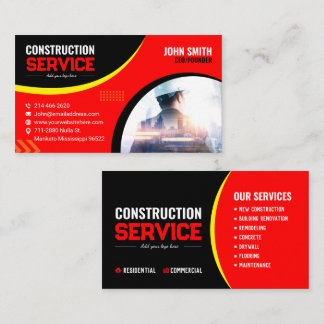 Bouw- en verbouwingsbedrijf visitekaartje