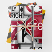 Bouw- en wegenwerkstaffels inpakpapier vel (In situ)