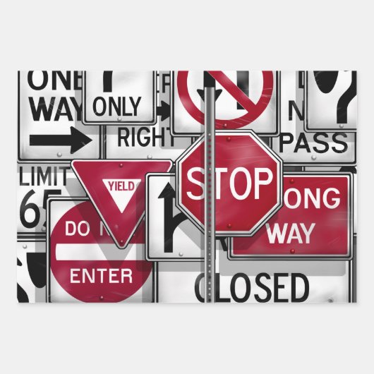 Bouw- en wegenwerkstaffels inpakpapier vel (Voorkant)