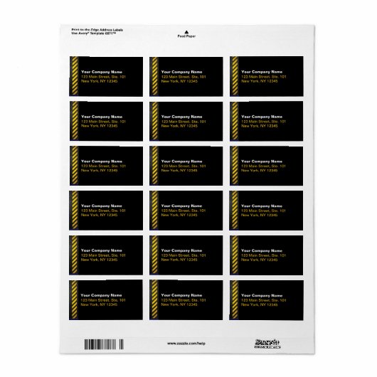 Bouw Etiket (Full Sheet)