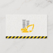 Bouw | Excavator-voertuig | Bouw Visitekaartje (Achterkant)