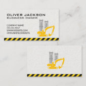 Bouw | Excavator-voertuig | Bouw Visitekaartje (Voorkant / Achterkant)