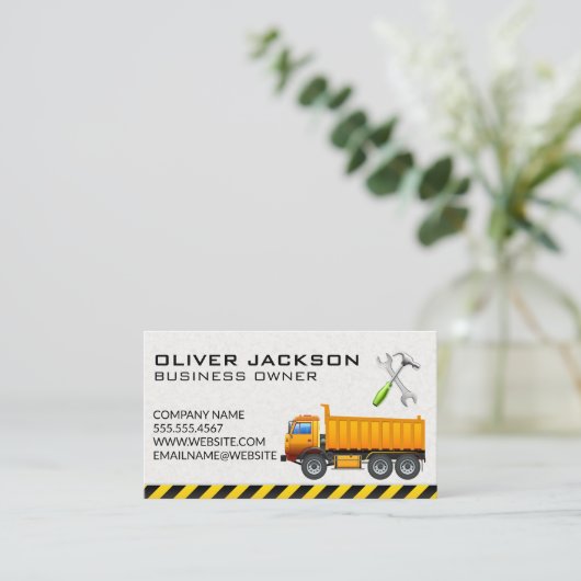 Bouw | Excavator | Werktraject Visitekaartje (Staand voorkant)