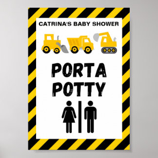 Bouw feest bord poster