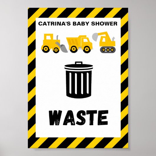 Bouw feest bord poster (Voorkant)