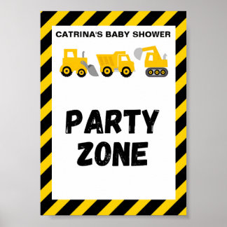 Bouw feest bord poster