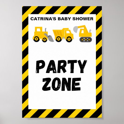 Bouw feest bord poster (Voorkant)
