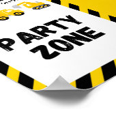 Bouw feest bord poster (Hoek)