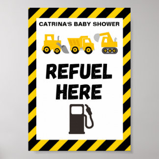 Bouw feest bord poster