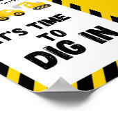 Bouw feest bord poster (Hoek)