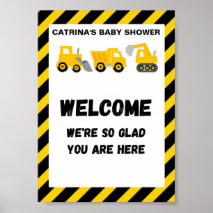 Bouw feest bord poster