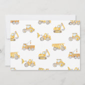 Bouw Foto 1st Birthday Uitnodiging (Achterkant)