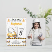 Bouw Foto Uitnodiging (Staand voorkant)