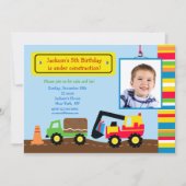 Bouw Foto van Birthday Party Kaart (Voorkant)