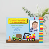 Bouw Foto van Birthday Party Kaart (Staand voorkant)