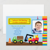 Bouw Foto van Birthday Party Kaart (Voorkant / Achterkant)