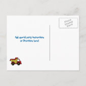 Bouw Fun / Dump Truck Foto Uitnodiging Briefkaart (Achterkant)