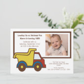 Bouw Fun Dumptruck Foto Kaart (Staand voorkant)