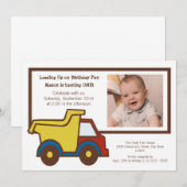 Bouw Fun Dumptruck Foto Kaart (Voorkant / Achterkant)