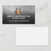 Bouw Gear Home | stalen metalen achtergrond Visitekaartje (Voorkant / Achterkant)