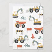 Bouw Gedempte Boho Verjaardagsfeestuitnodiging Kaart (Achterkant)