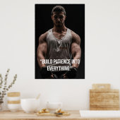 Bouw Geduld In Alles – Quote Poster (Keuken)