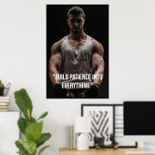 Bouw Geduld In Alles – Quote Poster (Thuiskantoor)