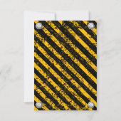 Bouw Geel & Zwart Baby shower Bedankkaart (Achterkant)