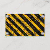 Bouw Geel & Zwart Baby shower Informatiekaartje (Achterkant)