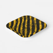 Bouw Geel & Zwart Baby shower Papieren Bordje (Gebogen)