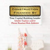 Bouw gefinancierd door Bank Developer Job Sign Spandoek (Insitu)