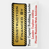 Bouw gefinancierd door Bank Developer Job Sign Spandoek (Verticaal)