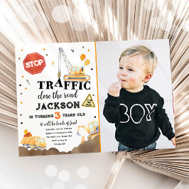 Bouw Gele Dump Truck Boy Birthday Kaart
