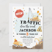 Bouw Gele Dump Truck Boy Birthday Kaart (Voorkant)