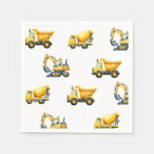 Bouw, gele dump truck servetten (Voorkant)