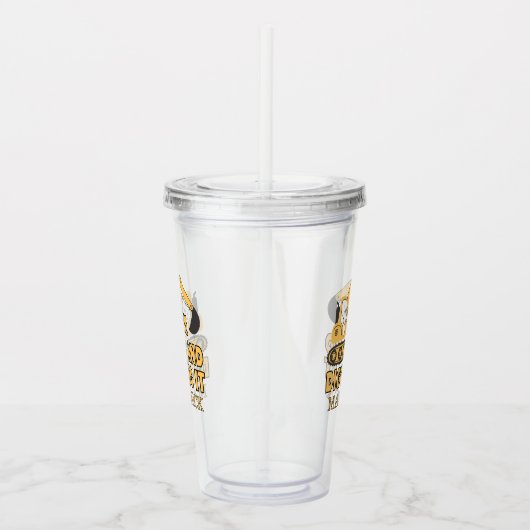 Bouw Gele Jongens Dump Truck Verjaardag Acryl Drinkbeker (Rechts)