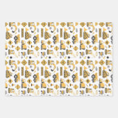 Bouw Gele Jongens Dump Truck Verjaardag Inpakpapier Vel (Voorkant)