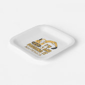 Bouw Gele Jongens Dump Truck Verjaardag Papieren Bordje (Gebogen)