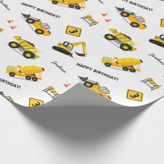 Bouw Gelukkige Verjaardag Aangepaste Naam Om het e Cadeaupapier (Hoek)