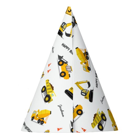 Bouw Gelukkige Verjaardag Aangepaste Naam Om het e Feesthoedjes (Achterkant)