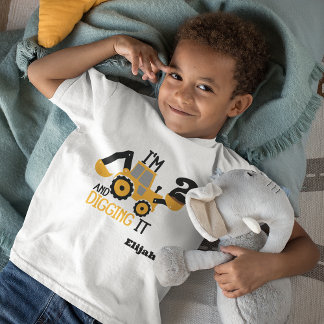 Bouw Gelukkige Verjaardag Graven Op Leeftijd Naam Kinder Shirts
