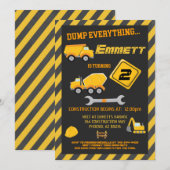 Bouw Gereedschap Jongen Verjaardag Party Uitnodigi Kaart (Voorkant / Achterkant)