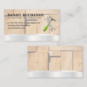 Bouw | Gesneden hout | Hammer WFrench Visitekaartje (Voorkant / Achterkant)