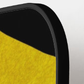 Bouw-Gevaarlijke-Strepen Zwart & Geel Pickleball Paddle (Links Detail)