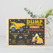 Bouw gezamenlijke verjaardag uitnodiging broers en (Staand voorkant)