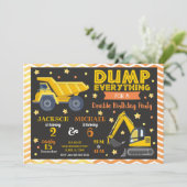 Bouw gezamenlijke verjaardag uitnodiging broers en (Staand voorkant)